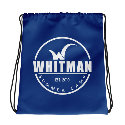 Whitman Summer Camp Drawstring Bag (Blue)